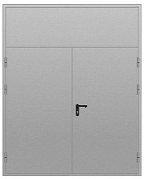 Дверь противопожарная с фрамугой двупольная