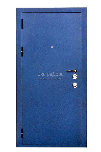 Противопожарная уличная дверь металлическая утепленная EIW 60 синяя глухая однопольная в Клине  купить